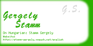 gergely stamm business card